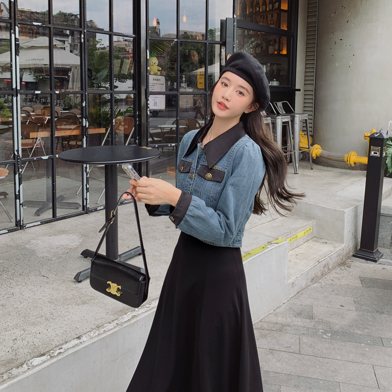 【新品档口现货】2025秋装女装休闲牛仔两件套266-P135-K185,女装连衣裙,2C266