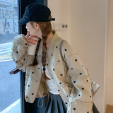木耳边爱心棒球服外套女春季2025新款韩版宽松短款小个子夹克上衣，女装套装/套裙，2C299