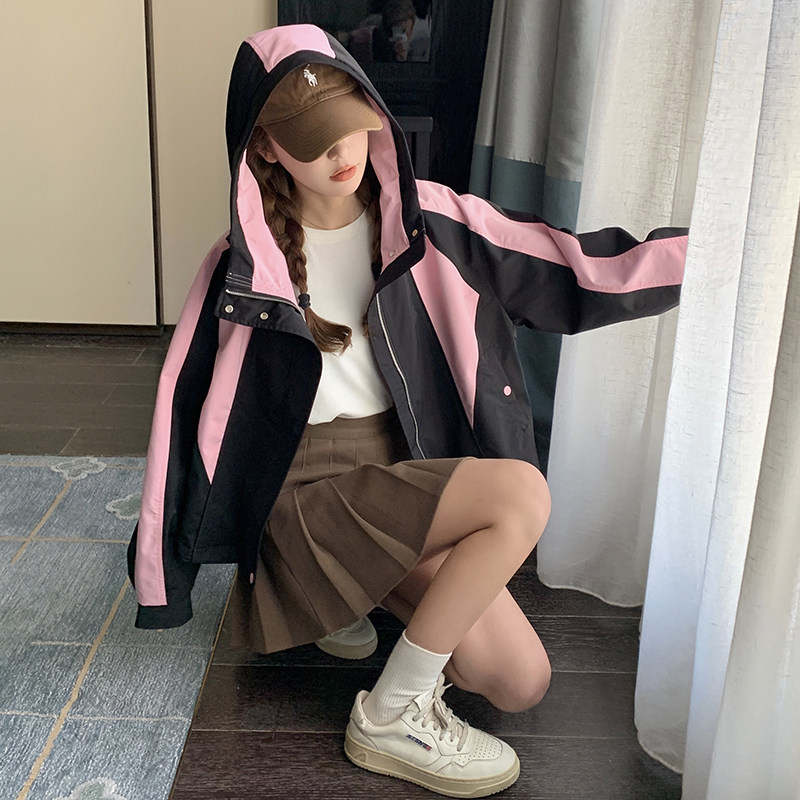 主推主推！24春秋新款粉色短外套风衣潮1C086-623-P140-K206,女装短外套,2D044