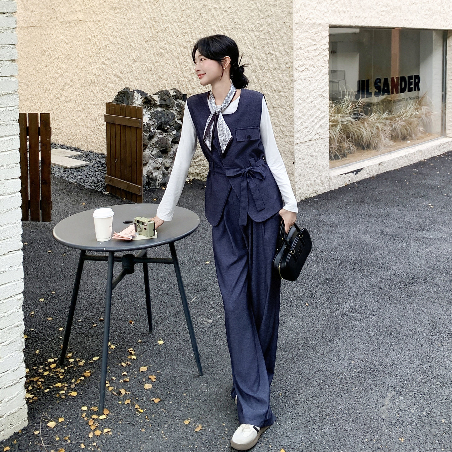 2026春秋季新款三件套配丝巾RF2C29-6866-P195-K295,女装套装/套裙,2C290