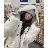 现货新款皮毛一体中长款加厚外套2D035-25123P205K308，女装短外套，2D035