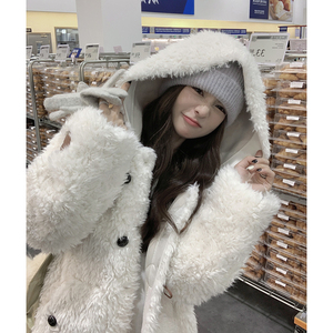 现货   新款皮毛一体中长款加厚外套2D035-25123P205K308图片