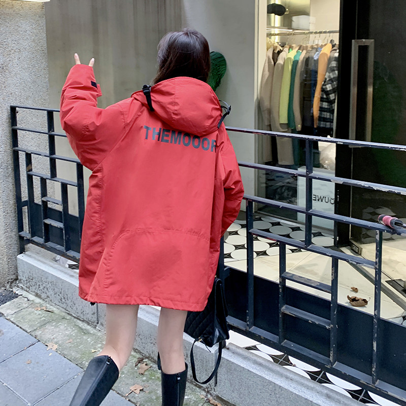 新款2025年冬季红色戴帽派克服加棉2c098-8958p235k328,女装派克服,2C098