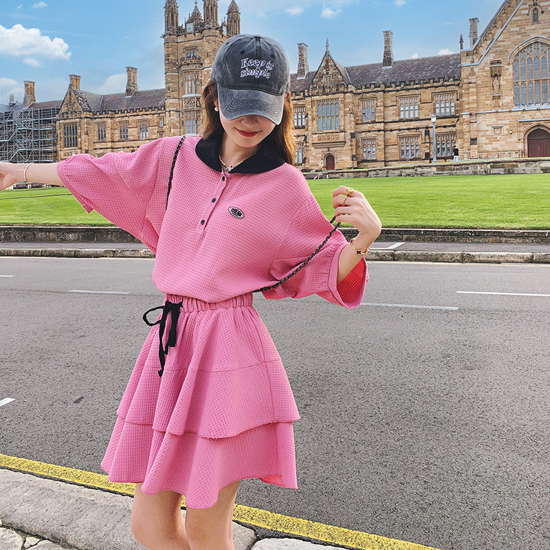 主推原209夏季洋气减龄polo领套装两件套9325-P135K188,女装套装/套裙,2C069