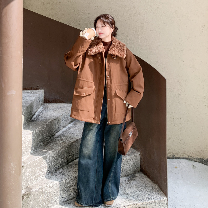 新款冬装时尚保暖派克服90绒内胆2C098-9077P295K398,女装派克服,2C098