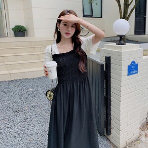 新款现货 2025夏季时尚拼接连衣裙2C098-8892P120K178图片