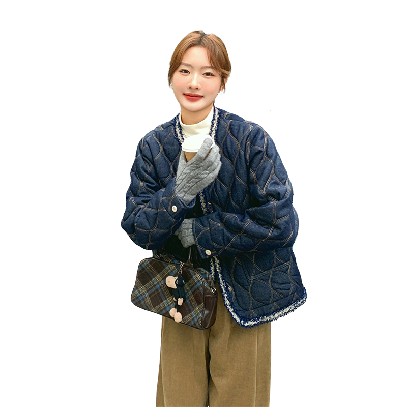小香风时尚牛仔固色棉服P165(大货已出）,女装棉衣/棉服,2C291