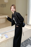 减龄气质时尚翻领上衣休闲裤套装女春秋ootd巨好看大方得体两件套，女装套装/套裙，2C088