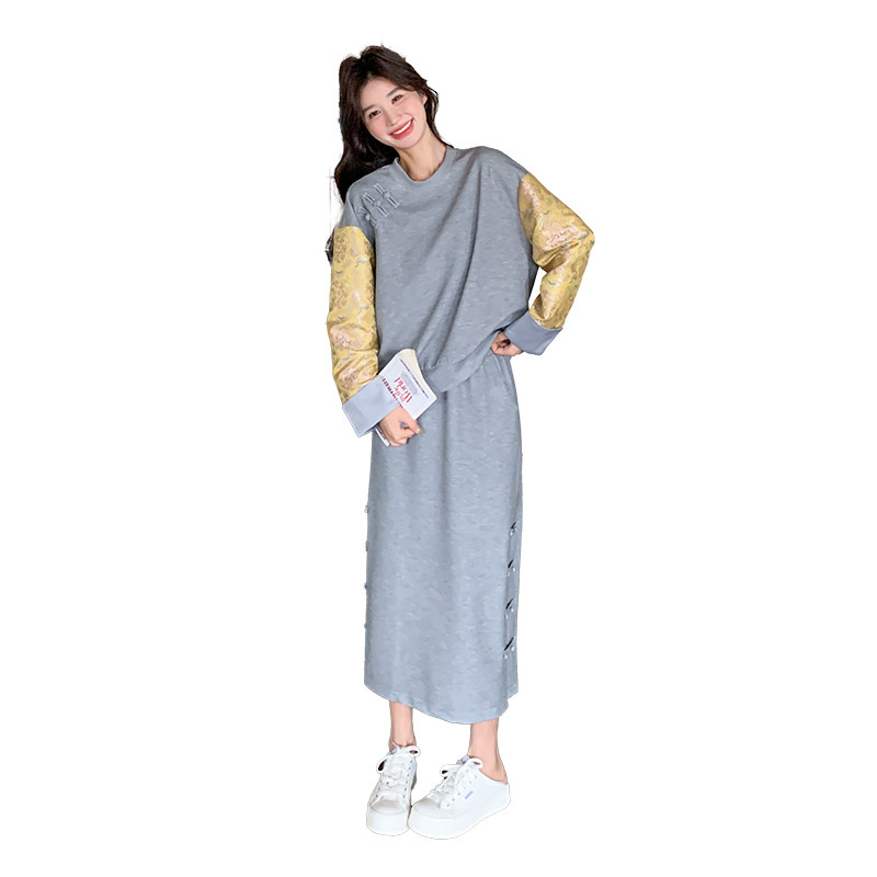 【新品现货】设计感新中式风盘扣卫衣套装裙521-P165-K248,女装套装/套裙,2C126