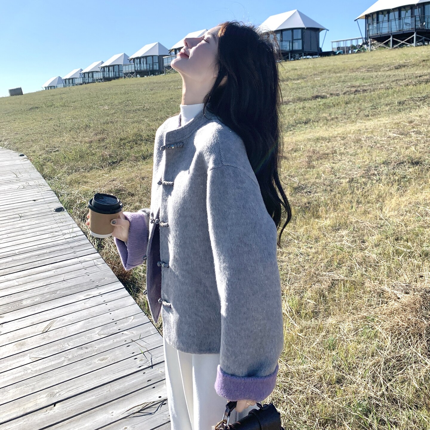 现货主推风双面呢大衣女外套P265-K365,女装羊绒大衣,2B142