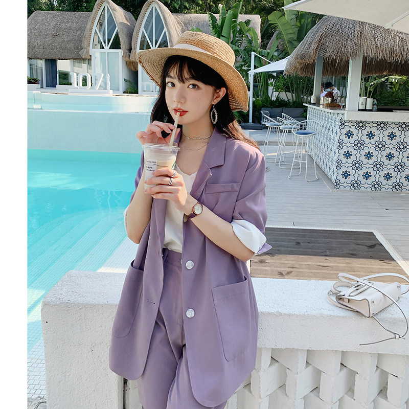 【夏现货+买家秀】气典纯色西装套装088-1818p125控188,女装套装/套裙,2C088