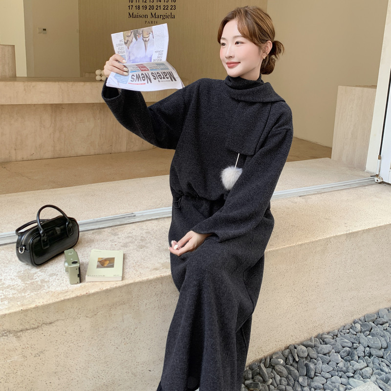 现货主推！！早冬针织卫衣套装（配围巾）2C203-5571-P185-K278,女装套装/套裙,2C203