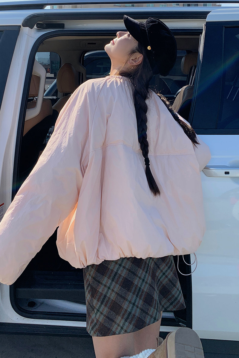 【90绒150-200g】9033-2c016-P305-k448幼稚粉色系绳短款羽绒服,女装羽绒服,2C016