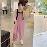 【现货】2025新款宽松哈伦拼色背带裤2C371-S169-P105-K158，女装连体裤，2C120