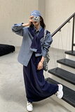 2C291藏青条纹休闲三件套裙ZQ1314-P175-K299，女装套装/套裙，2C291