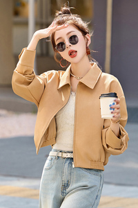 【新品】休闲款皮衣外套女短款减龄皮夹克1C115-2515-P125-K228图片