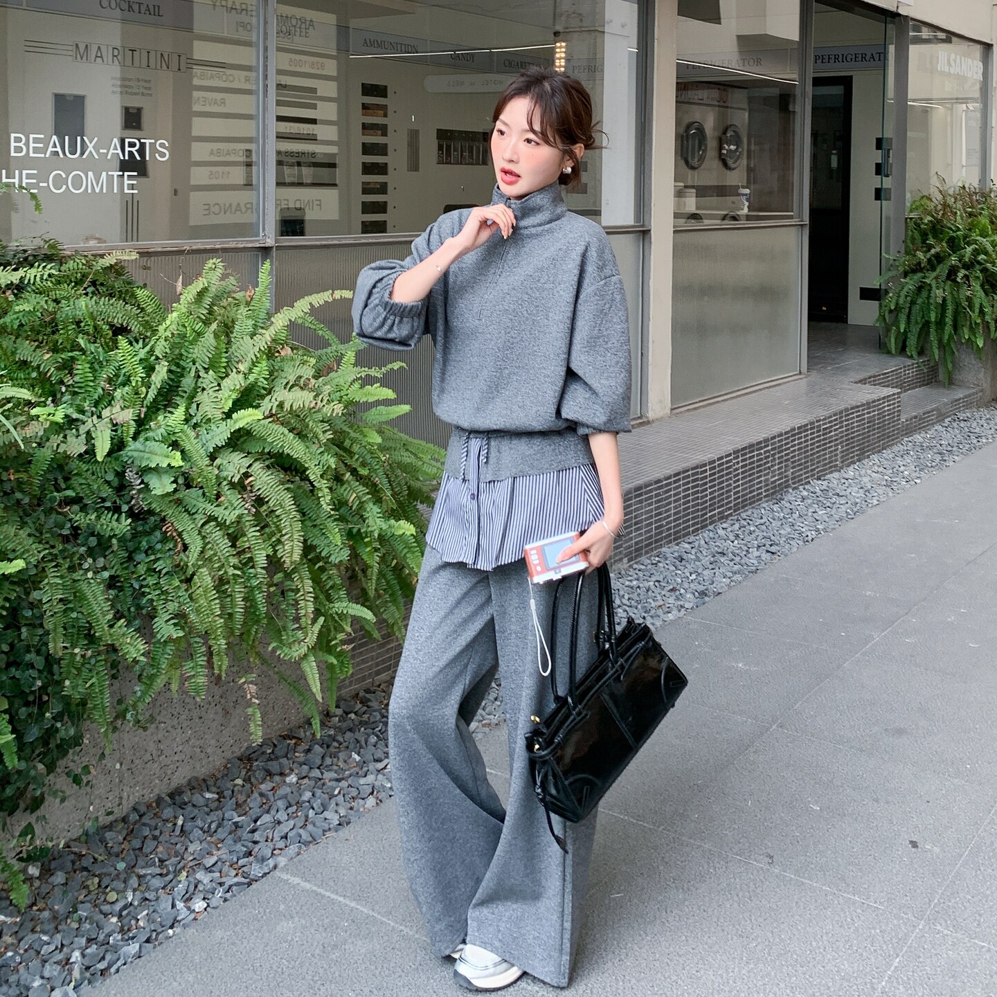 新款/慵懒风立领卫衣屁帘裤两件套运动套装2C233-905-P190-K308,女装套装/套裙,2C233