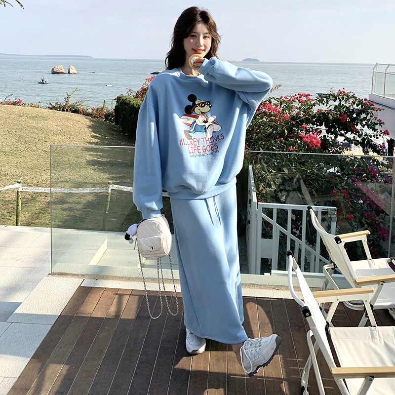 现货：新款春装休闲宽松版运动图文两件套装裙2C135-6867P165K248,女装套装/套裙,2C135