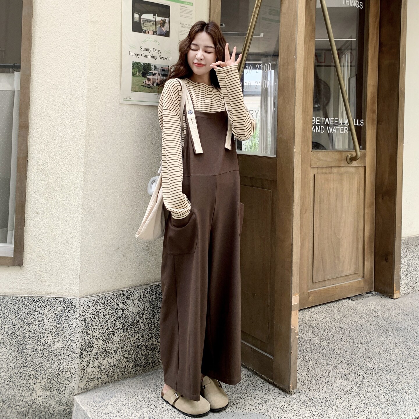 【现货新款】背带裤连体裤2C353+701#P135K198(加条纹针织衫+35),女装连体裤,2C353