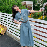 【现货】牛仔连衣裙女2025夏季新款女装裙子2C227/2516/P150K208，女装连衣裙，2C227