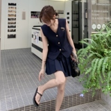 时尚西装马甲套装裙女2025夏季新款高级感气质显瘦百褶短裙两件套，女装套装/套裙，2C098