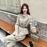 【2025现货】套装外套+阔腿裤赠皮带2C277-7706-P175-K238，女装套装/套裙，2C277