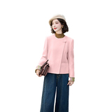 2025新款小个子羊毛大衣女短款新中式高级感小个子双面呢外套，女装毛呢外套，维一诺（1D095）