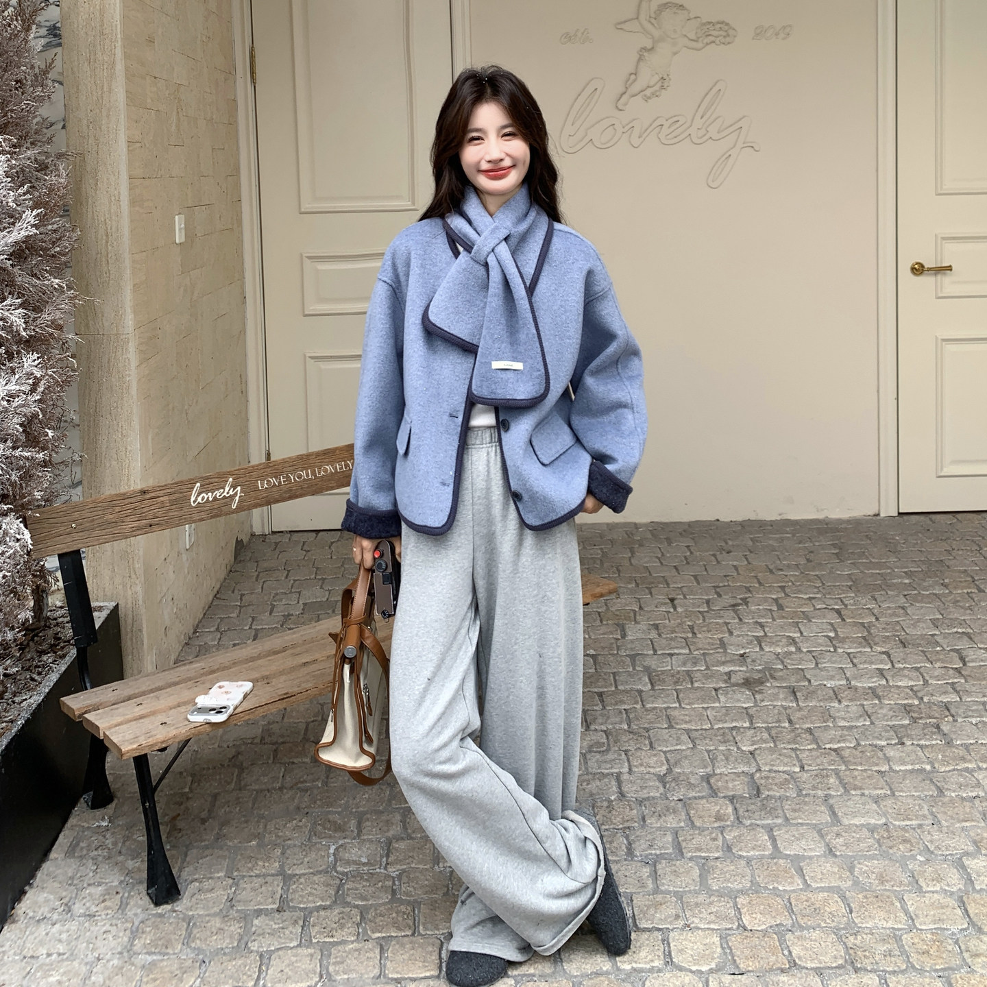 冬装新款现货高品质女士双面毛呢短外套2C271-9569-P175K258,女装毛呢外套,2C271