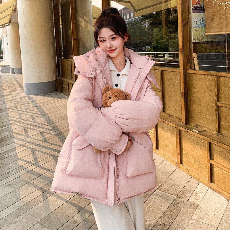 ！！皮粉色，皮粉色白鸭绒羽绒服2C036-M205-P240-K358图片