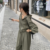 韩系休闲时尚连帽开衫卫衣套装女2025春秋季新款显瘦阔腿裤两件套，女装套装/套裙，2C206