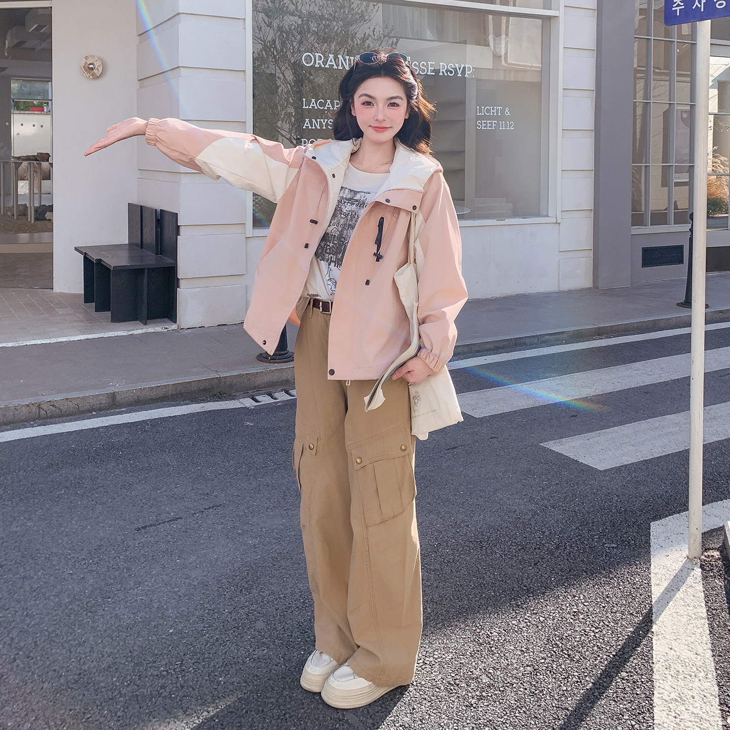 现货！现货！休闲外套女2026春秋新款韩系学院风减龄小个子上衣,女装短外套,2C306