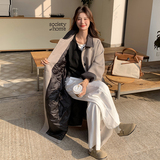 灰色高级感毛呢大衣女长款赫本风羽绒内胆呢子外套H6106P245K368，女装毛呢外套，2C166