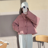 现货标50绒短款抽绳羽绒服825P200K299，女装羽绒服，2C280