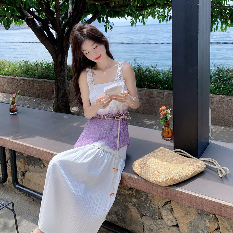 档口现货2025新款夏装女装休闲连衣裙三件套528-145-k218图片