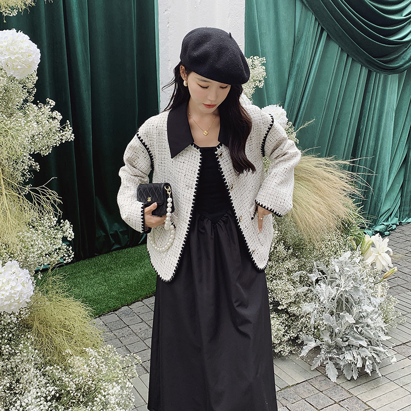 设计感名媛风小香风外套2025女春秋新款小个子显高短款通勤高级感,女装短外套,2C088