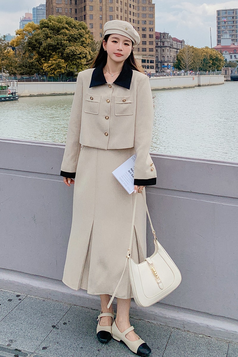 [现货】小香风上衣半身裙套装两件套,女装套装/套裙,2C269