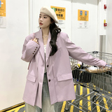 【24春】后背开叉设计假两件西装外套1080-P125K178，女装西装，2C069