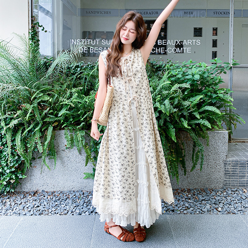 现货2025新款夏季碎花连衣裙气质长裙单件外衫2552-P115控168,女装连衣裙,2D009