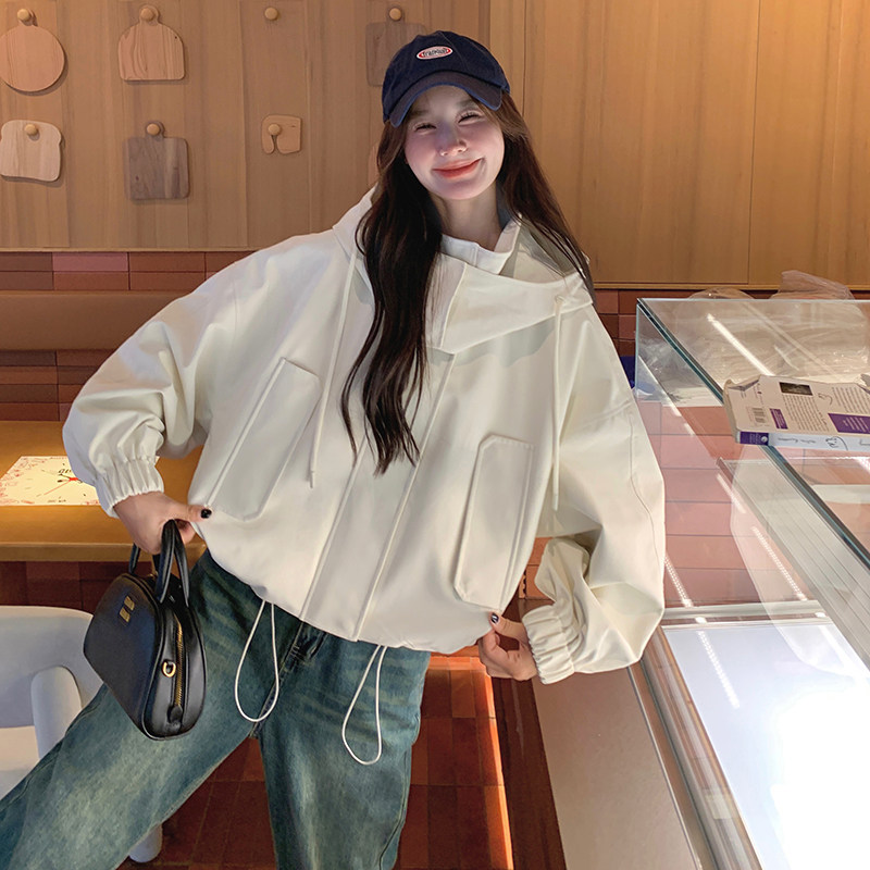 工装冲锋衣女款短外套秋季2025新款小个子休闲女士夹克上衣潮,女装短外套,2C166
