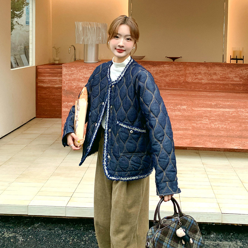小香风牛仔固色棉服2C291-N1399-P165-K285(大货已出）,女装棉衣/棉服,2C291