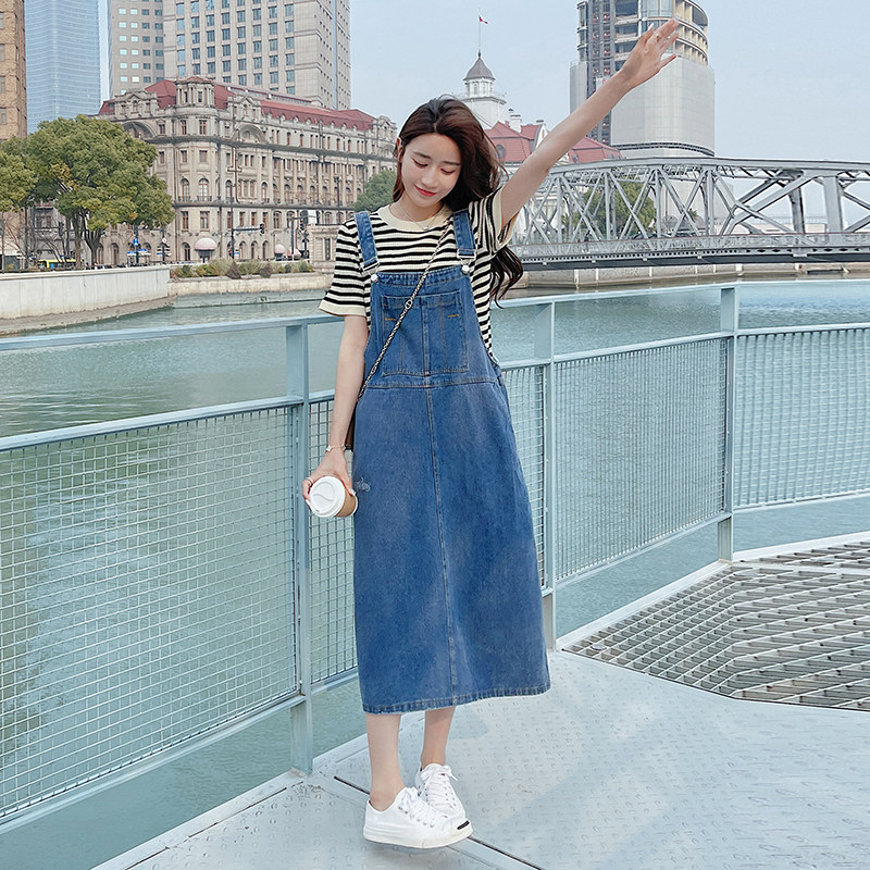 新款  学院风牛仔背带裙 9023-P115控168图片