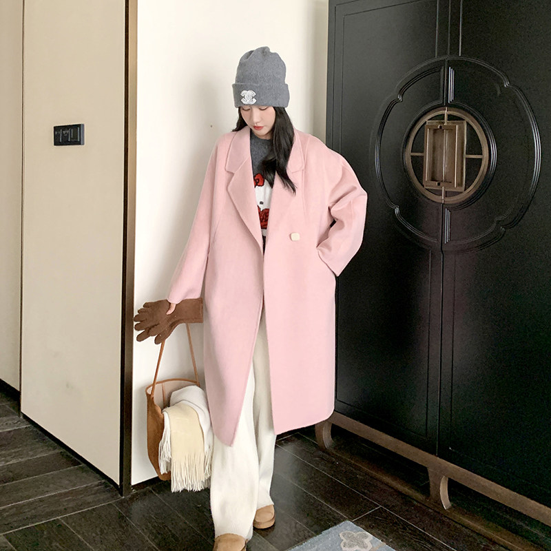 现货 70毛双面羊绒大衣外套女P245  K368图片