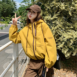 设计感连帽冲锋衣短外套女2025秋季宽松显瘦百搭休闲工装夹克上衣，女装短外套，2C306