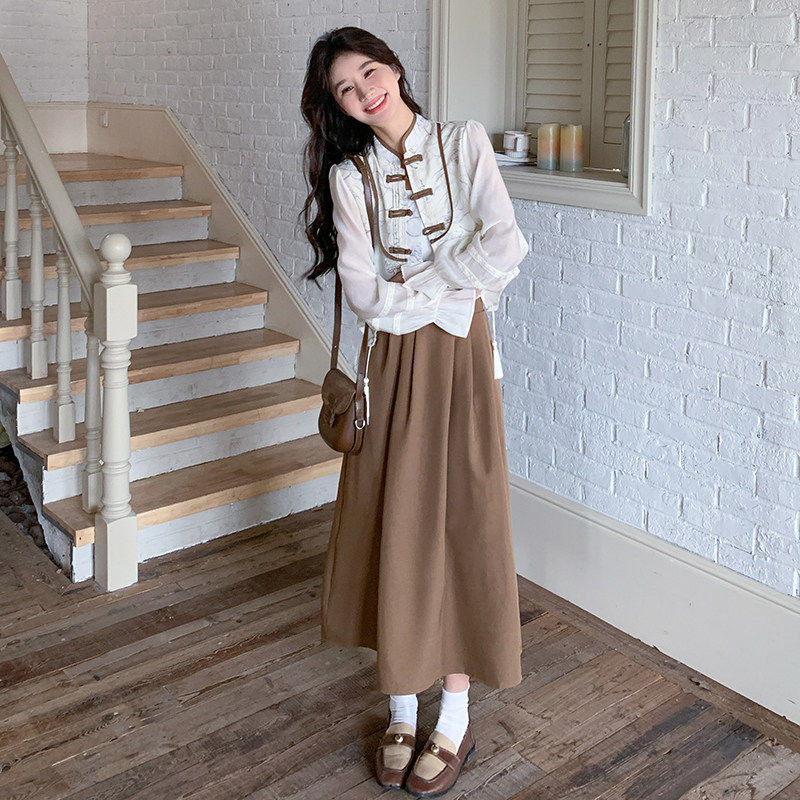 【新款现货】风时尚气质半裙两件套套装088-6601p145控198,女装套装/套裙,2C088