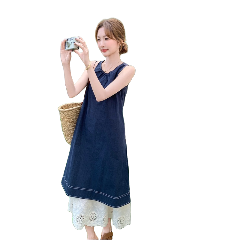 现货超好数据拼接假两件蕾丝连衣裙2C259-7723-P125-K178,女装连衣裙,2C259