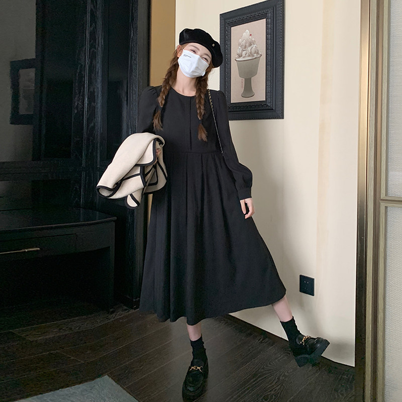 牛角扣毛呢马甲连衣裙套装女2024年秋季新款高级感气质显瘦两件套,女装连衣裙,2D043