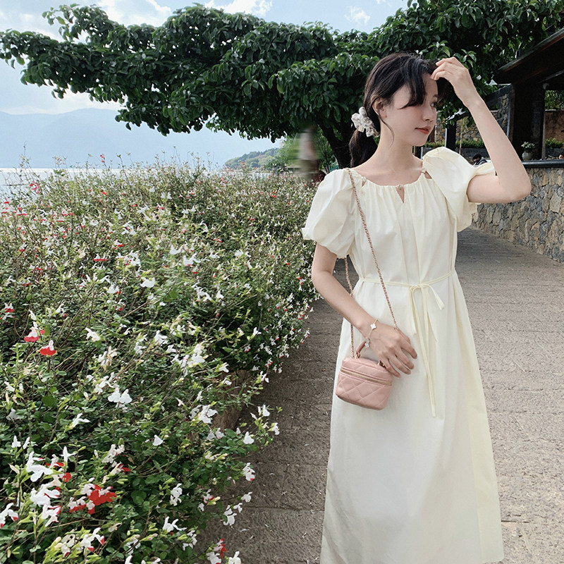 现货2025新款宽松贝壳串珠连衣2C299-p125-k188,女装连衣裙,2C299