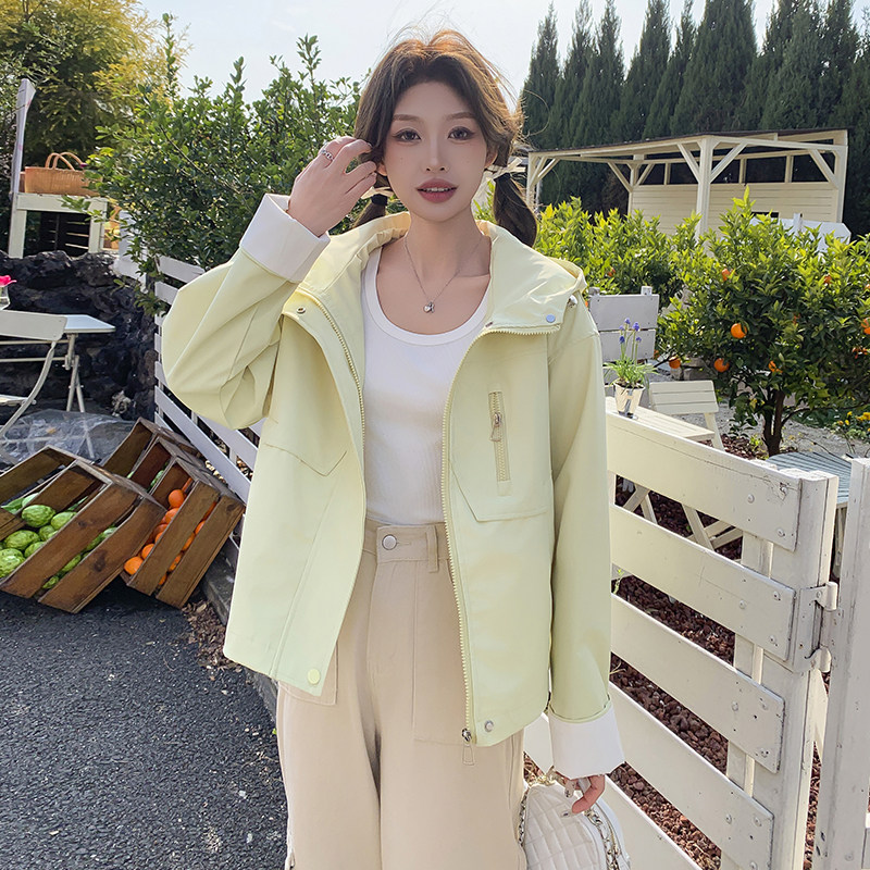 2025年春季潮流时尚女装女士精品短款风衣外套显瘦,女装短外套,2C222