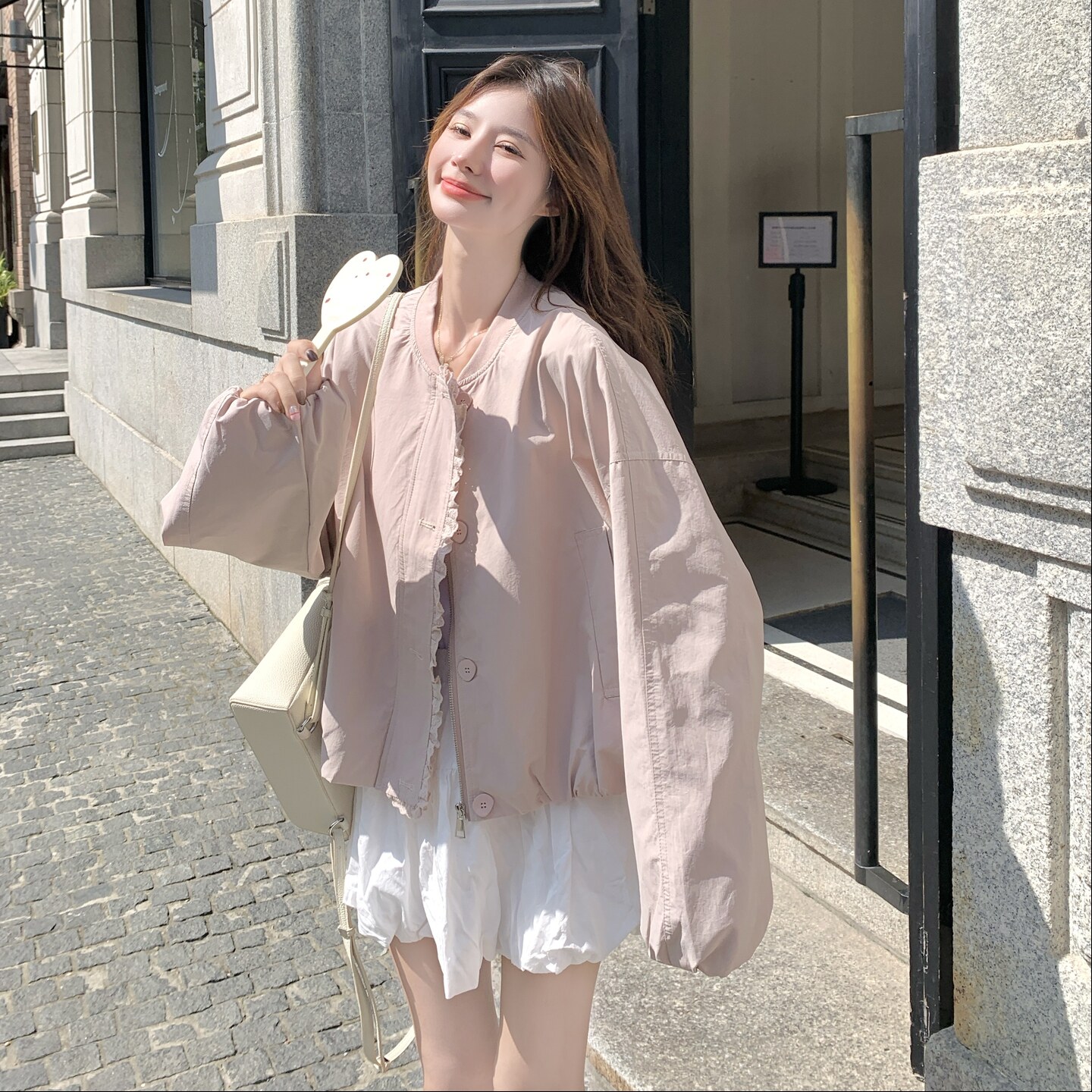短外套女新款设计感减龄休闲棒球服上衣,女装短外套,2C012