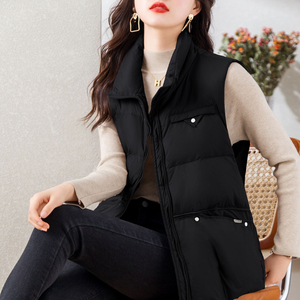 羽绒马甲女2025年冬季新款小个子短裤羽绒服宽松外穿背心马夹外套图片